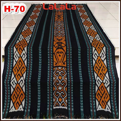 Kain Tenun Ikat Blanket Etnik Troso Jepara Indonesia, Kain Tradisional Asli Handmade untuk Dekorasi dan Fashion Unik