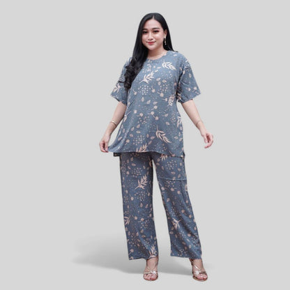 Setelan CP Baju Tidur Santai Kekinian - Lengan Pendek Kancing Depan Bahan Rayon Halus dan Nyaman