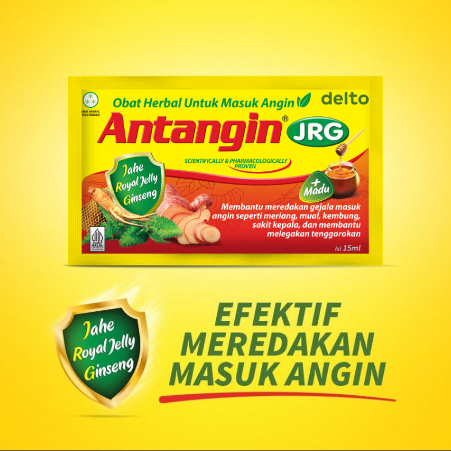 Duo Pack - 2X Antangin JRG + Madu Sirup Herbal Box, Praktis untuk Menjaga Stamina dan Daya Tahan Tubuh