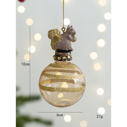 Ornamen hiasan pohon natal aksesoris dekorasi pohon natal gantungan 3D chrismas tree premium