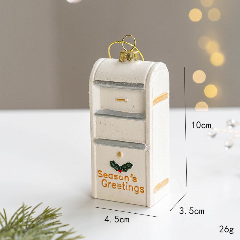 Ornamen hiasan pohon natal aksesoris dekorasi pohon natal gantungan 3D chrismas tree premium