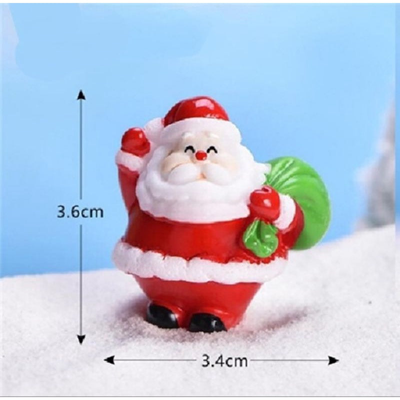 Miniatur Santa Claus Dekorasi Natal Christmas Pajangan Lucu - Cocok untuk Hiasan Kue, Pajangan Rumah, dan Hadiah Natal Istimewa