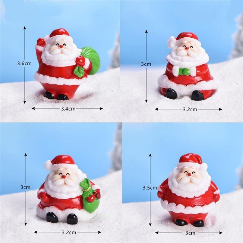 Miniatur Santa Claus Dekorasi Natal Christmas Pajangan Lucu - Cocok untuk Hiasan Kue, Pajangan Rumah, dan Hadiah Natal Istimewa