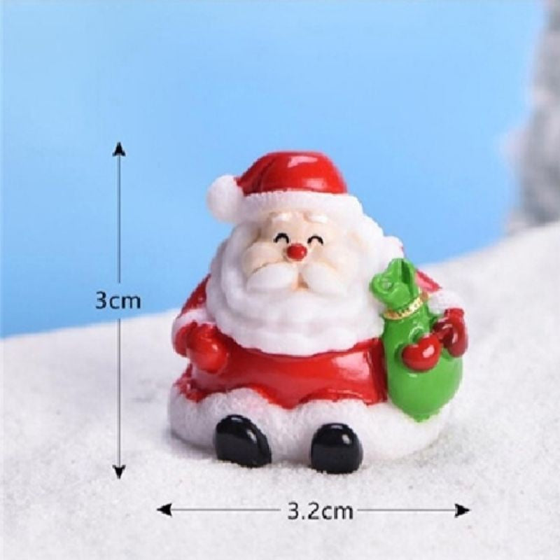 Miniatur Santa Claus Dekorasi Natal Christmas Pajangan Lucu - Cocok untuk Hiasan Kue, Pajangan Rumah, dan Hadiah Natal Istimewa