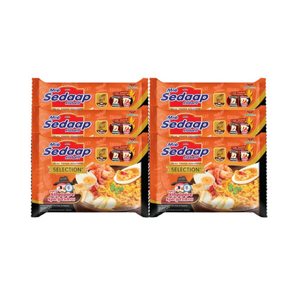 Mie Sedaap Selection Mie Instan Singapore Spicy Laksa 6 x 83 gr, Mi Instan Premium dengan Rasa Laksa Pedas Otentik Khas Singapura