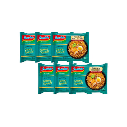 Indomie Keriting Mie Instant Goreng Special 6 x 90 gr, Mi Instan dengan Tekstur Keriting dan Rasa Gurih yang Lezat untuk Hidangan Praktis dan Nikmat