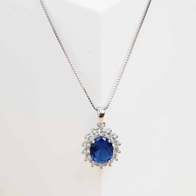 Azure Necklace Kalung Wanita Perak Asli Aksesoris - Kalung Elegan dengan Desain Menawan, Perak Asli, Cocok untuk Gaya Sehari-hari dan Acara Spesial