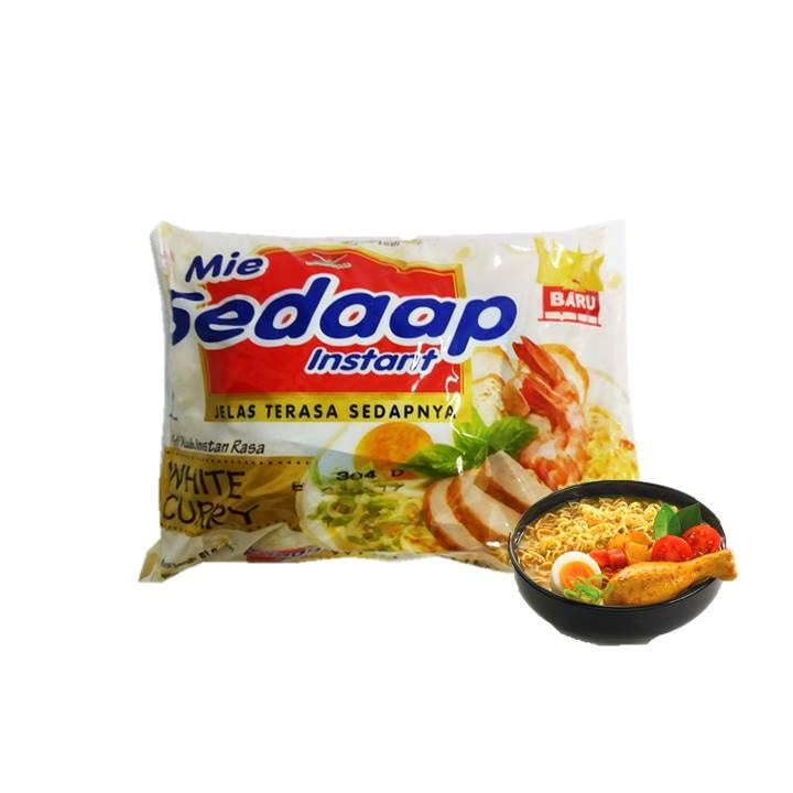 Sedaap Mi Instan Kuah White Curry 81 gr x 5, Mi Instan Kuah Kental dengan Rasa Kari Putih yang Gurih dan Nikmat, Praktis untuk Menu Sehari-hari