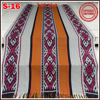 Kain Tenun Ikat Blanket Etnik Asli Troso Jepara Indonesia, Handmade Berkualitas Tinggi untuk Dekorasi dan Fashion