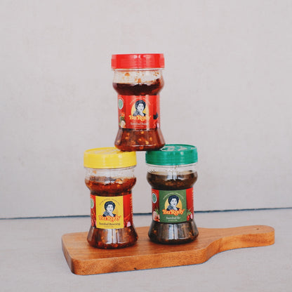 Paket Sambal 3 Botol - Varian Sambal Nikmat untuk Pecinta Pedas, Cocok untuk Pendamping Makanan, Sambal Tradisional Premium dengan Rasa Autentik Nusantara